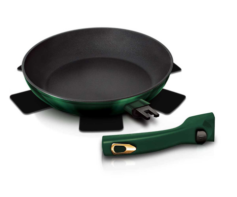 GŁEBOKA PATELNIA GRANITOWA 24cm BERLINGER HAUS BLACK ROSE BH-6184