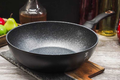 PATELNIA GRANITOWA WOK 28cm BERLINGER HAUS BLACK ROSE BH-1638
