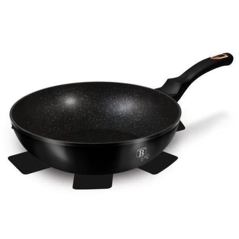 PATELNIA GRANITOWA WOK 28cm BERLINGER HAUS BLACK ROSE BH-1638