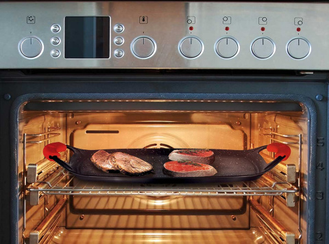 ZESTAW 2 PATELNI GRANITOWYCH BERLINGER HAUS RED METALLIC BH-1612