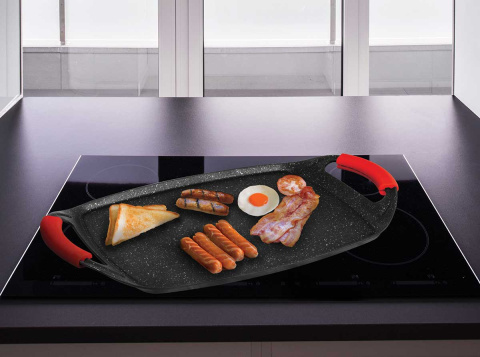 ZESTAW 2 PATELNI GRANITOWYCH BERLINGER HAUS RED METALLIC BH-1612