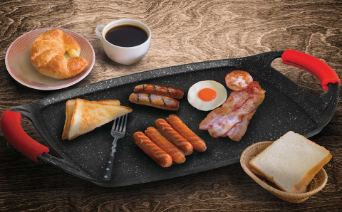 ZESTAW 2 PATELNI GRANITOWYCH BERLINGER HAUS RED METALLIC BH-1612