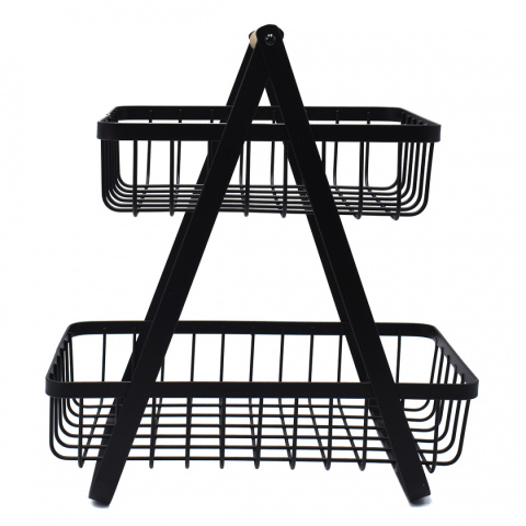 KOSZYK STALOWY NA OWOCE 25cm czarny 1704