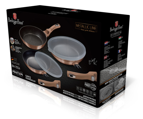 SET OF 3 GRANITE PANS BERLINGERHAUS BH-6796