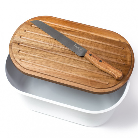 CHLEBAK HUSLA Z DESKĄ DO KROJENIA I NOŻEM 73935