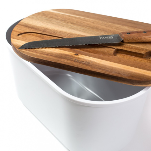 CHLEBAK HUSLA Z DESKĄ DO KROJENIA I NOŻEM 73935