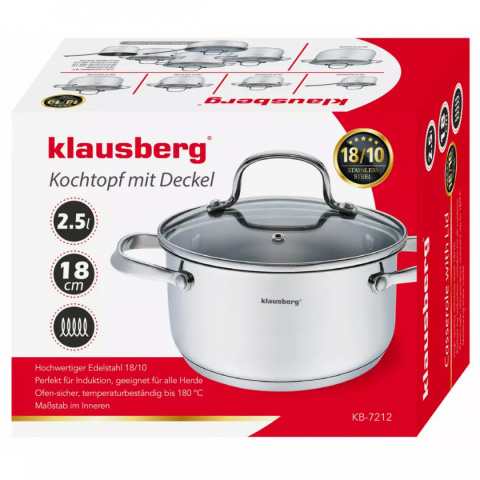 KLAUSBERG POT WITH LID 2.5 L KB-7212