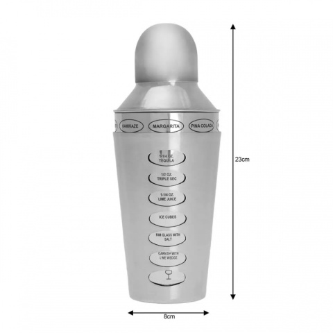 SHAKER BARMAŃSKI Z RECEPTURAMI 600ml KINGHOFF KH-1393