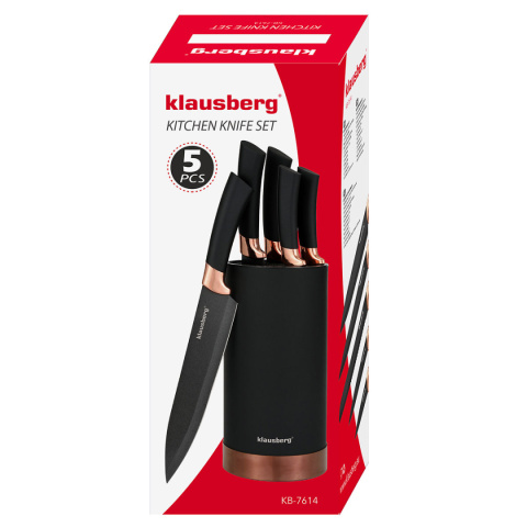 SET OF 5 KITCHEN KNIVES IN KLAUSBERG BLOCK KB-7614
