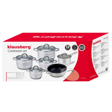 KLAUSBERG KB-7698 12-PIECE COOKWARE SET