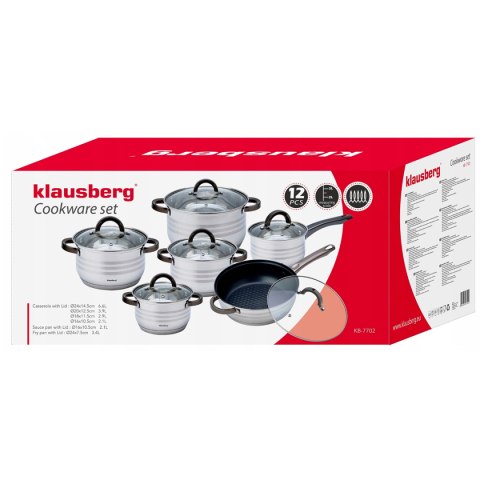 KLAUSBERG KB-7702 12-PIECE COOKWARE SET