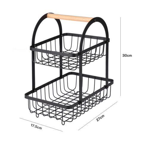 KOSZYK STALOWY NA OWOCE 25cm czarny 1704