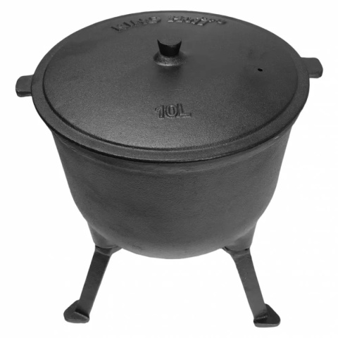 CAST-IRON HUNTING POT CAULDRON 10L KINGHOFF KH-2233