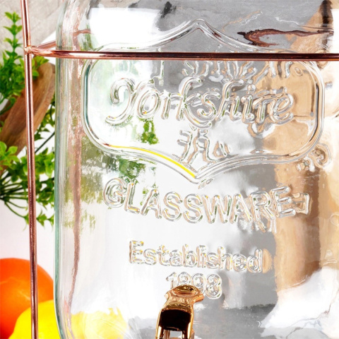 SŁÓJ SZKLANY 3,2l DO NAPOJÓW Z KRANIKIEM I STOJAKIEM 139602