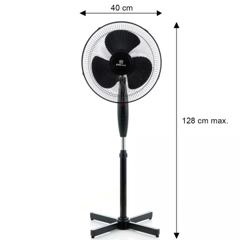 WENTYLATOR WIATRAK STOJĄCY PODŁOGOWY KINGCOOL KC-2124 czarny