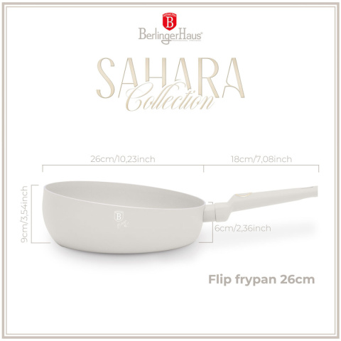 WOK PATELNIA FLIP TYTANOWA 26cm BERLINGER HAUS BH-8059 SAHARA
