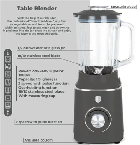 BLENDER BERLINGER HAUS BH-9539 ANTHRACITE