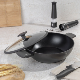 WOK TYTANOWY Z POKRYWĄ 30cm BERLINGER HAUS BH-8125 ANTRACIT