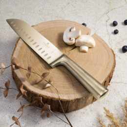 STALOWY NÓŻ SANTOKU BERLINGER HAUS 17,5cm BH-2829 GOLD