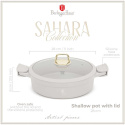 FLAT TITANIUM POT WITH LID 28cm BERLINGER HAUS BH-7785 SAHARA