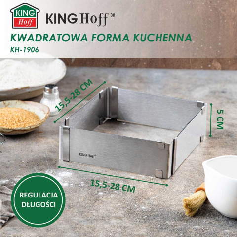 FORMA REGULOWANA RANT DO CIAST TORTÓW KINGHOFF KH-1906 KWADRATOWA