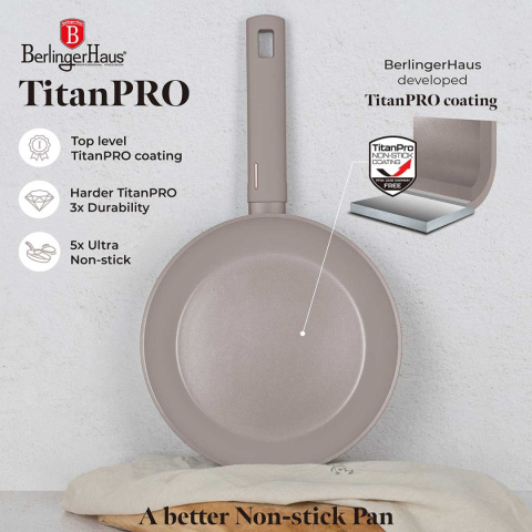 PATELNIA TYTANOWA 24cm BERLINGER HAUS BH-8083 TAUPE