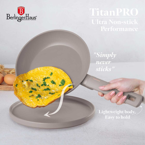 PATELNIA TYTANOWA 24cm BERLINGER HAUS BH-8083 TAUPE