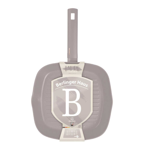 PATELNIA GRILLOWA TYTANOWA 28cm BERLINGER HAUS BH-8096 TAUPE