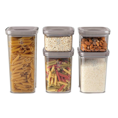 ZESTAW 5 POJEMNIKÓW NA ŻYWNOŚĆ BERLINGER HAUS BH-8576 TAUPE