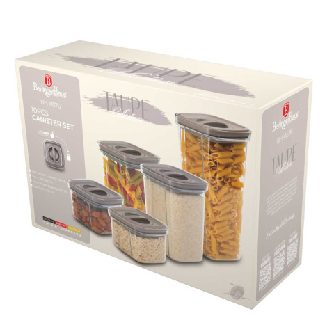 ZESTAW 5 POJEMNIKÓW NA ŻYWNOŚĆ BERLINGER HAUS BH-8576 TAUPE
