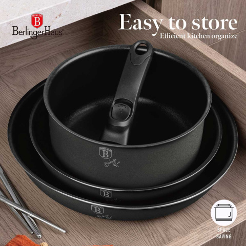 ZESTAW GARNKÓW TYTANOWYCH 9 ELEM. BERLINGER HAUS BH-8256 ANTRACITE