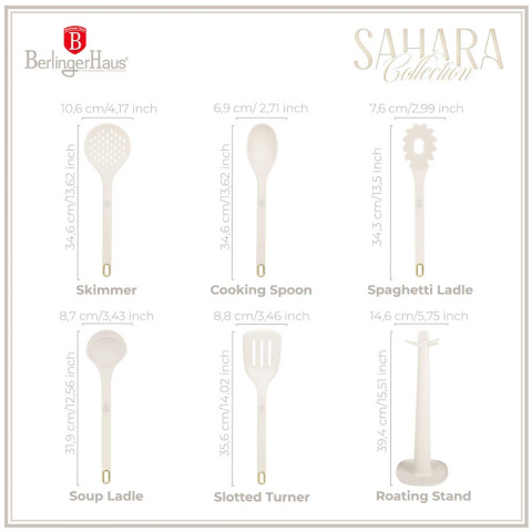ZESTAW PRZYBORÓW KUCHENNYCH BERLINGER HAUS BH-8619 SAHARA