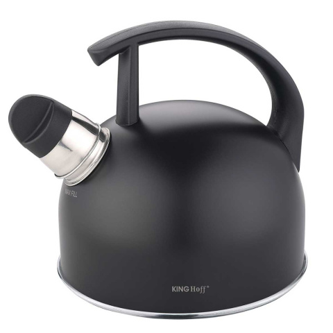 CZAJNIK 1,5L Z GWIZDKIEM KINGHOFF KH-1897 CZARNY MAT