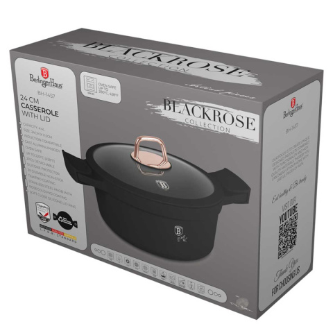 GARNEK TYTANOWY 24cm BERLINGER HAUS BH-1457 BLACK ROSE