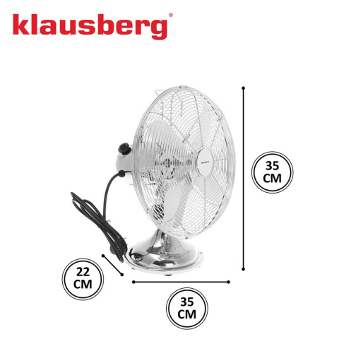 WENTYLATOR WIATRAK CYRKULACYJNY BIURKOWY KLAUSBERG KB-7537