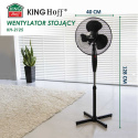 WENTYLATOR WIATRAK STOJĄCY PODŁOGOWY KINGCOOL KC-2125 czarny
