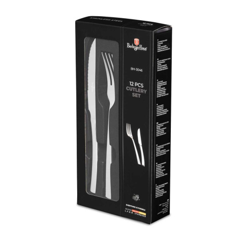 ZESTAW SZTUĆCÓW SZTUĆCE DO STEKÓW 12 szt. BERLINGER HAUS BH-3046