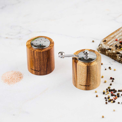 AKACJOWY MŁYNEK DO PIEPRZU + SOLNICZKA KLAUSBERG KB-7859