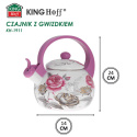 CZAJNIK EMALIOWANY 2L Z GWIZDKIEM KINGHOFF KH-1911