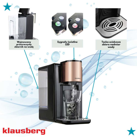 DYSPENSER DOZOWNIK GORĄCEJ WODY 2,2L KLAUSBERG KB-7879