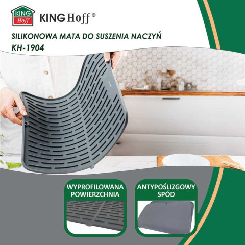 MATA PODKŁADKA SILIKONOWA OCIEKACZ DO NACZYŃ 42x33cm KINGHOFF KH-1904