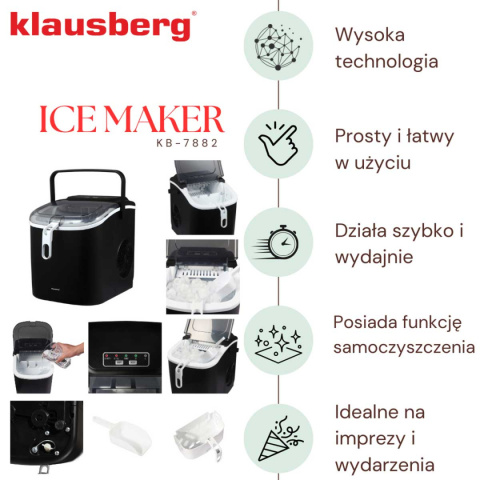 AUTOMATIC ICE MAKER 1.2L 100W KLAUSBERG KB-7882