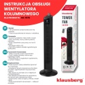 WENTYLATOR KOLUMNOWY PODŁOGOWY Z PILOTEM KLAUSBERG KB-7876