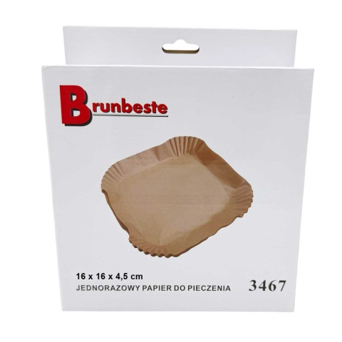 WKŁAD PAPIEROWY DO FRYTOWNICY KWADRATOWY 16x16cm 100szt. 3467