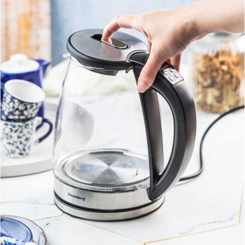 CZAJNIK ELEKTRYCZNY SZKLANY 1,8L KLAUSBERG KB-7887 LED RGB