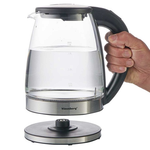 CZAJNIK ELEKTRYCZNY SZKLANY 1,8L KLAUSBERG KB-7887 LED RGB