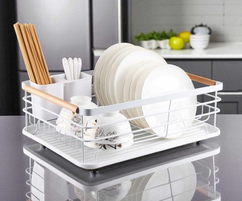 SUSZARKA DO NACZYŃ Z OCIEKACZEM I TACĄ E-8057