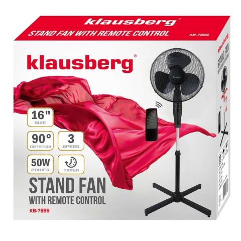 WENTYLATOR WIATRAK PODŁOGOWY Z PILOTEM KLAUSBERG KB-7885