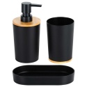 ZESTAW ŁAZIENKOWY DOZOWNIK MYDŁA I KUBEK 567019 czarny