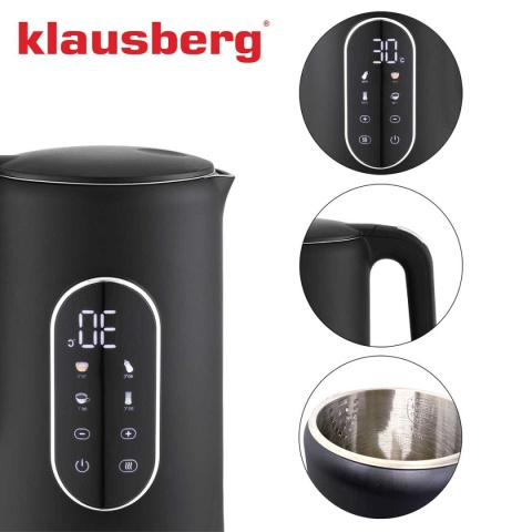 CZAJNIK ELEKTRYCZNY 1,7L KLAUSBERG KB-7891 LCD REULACJA TEMPERATURY